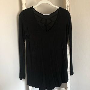 Black Long-Sleeved Tunic